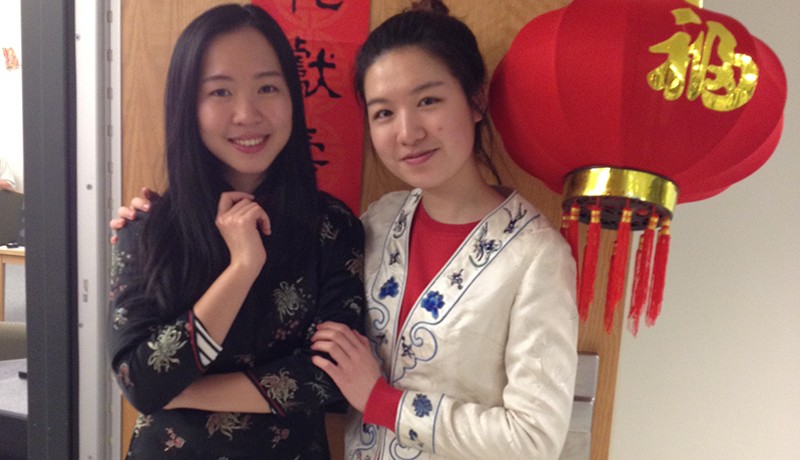 Worcester State University international students at Chinese New Year celebration