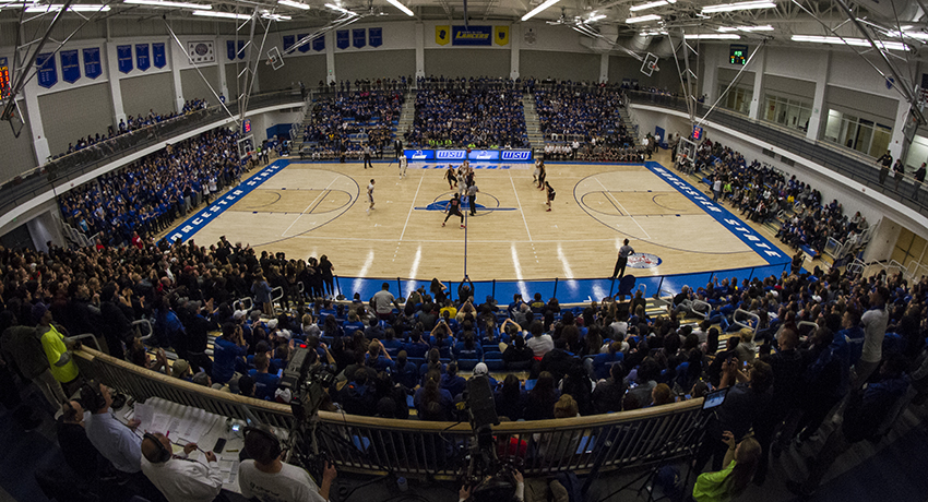 Worcester State University's first Midnight Madness basketball game