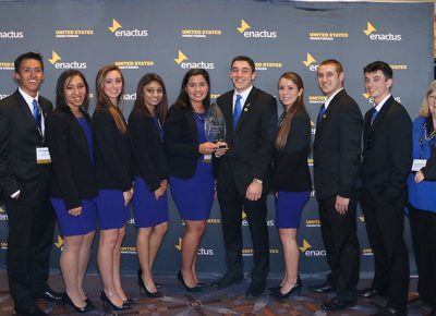 Members of Worcester State University Enactus' presentation and technology teams