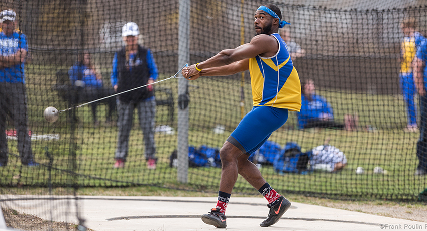 One of four Worcester State University students at NCAA Division III National Outdoor Track & Field Championships