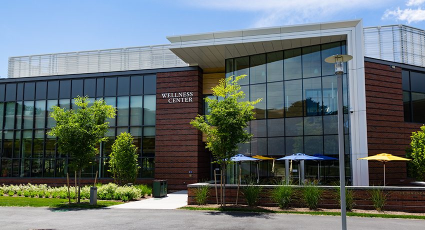 exterior of the Wellness Center on Worcester State campus