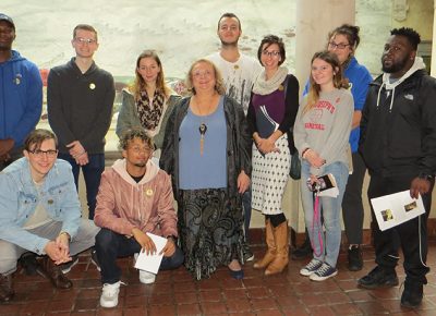 Worcester State students in the Philosophy of Love and Sex class at Worcester Art Museum