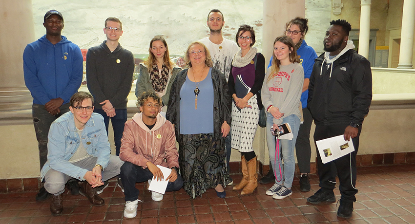 Worcester State students in the Philosophy of Love and Sex class at Worcester Art Museum